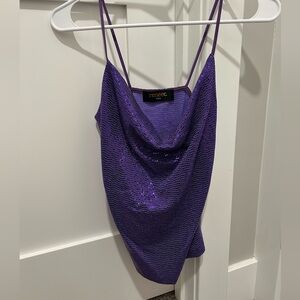 purple sequin top